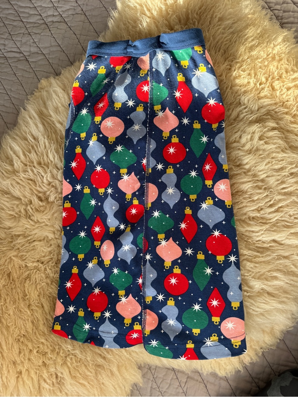 Hanna Andersson Holiday Dog Pajamas Shiny Bright Ornaments Large